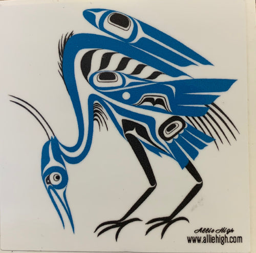 Blue Heron decal